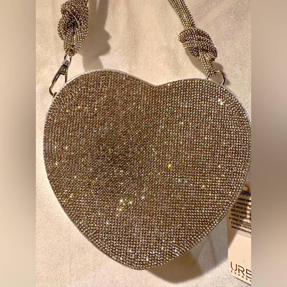 Heart pulse with shimmering rhinestones